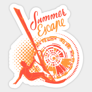 Summer Escape - Wind Surfing Sticker